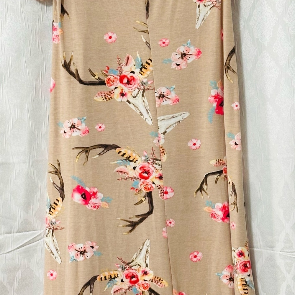 Grace & Emma Spring/summer dress pink & beige beautiful High-Low SZ Small - Picture 2 of 7